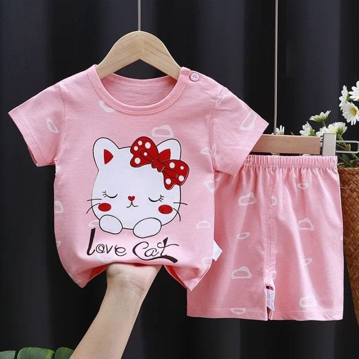 Kids Cotton TShirt and Pant Set
